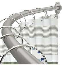 Curved Shower Curtain Rod, Adjustable 40-72 Inches Shower Rod Curved, Rustpro...