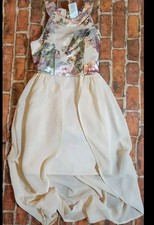 Love Squares Girls Floral Hi-Low Formal Dress Size 10 GUC (No Belt) Easter