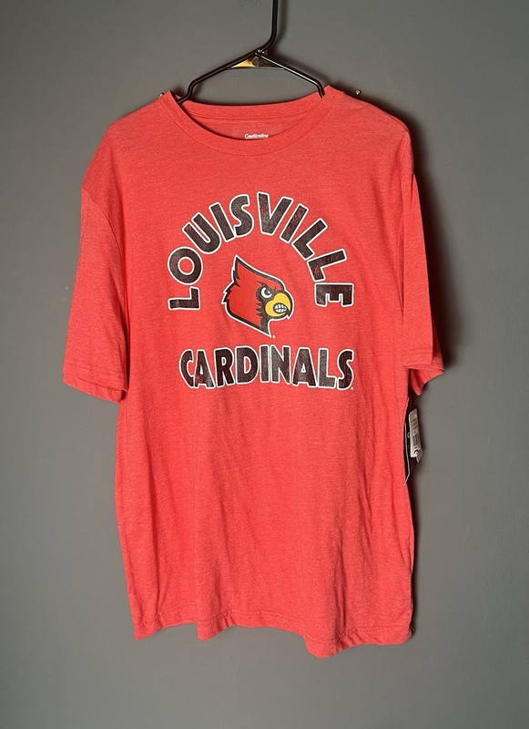 Louisville Cardinals T-Shirt Men’s Large Red Captivating NCAA NWT Licensed