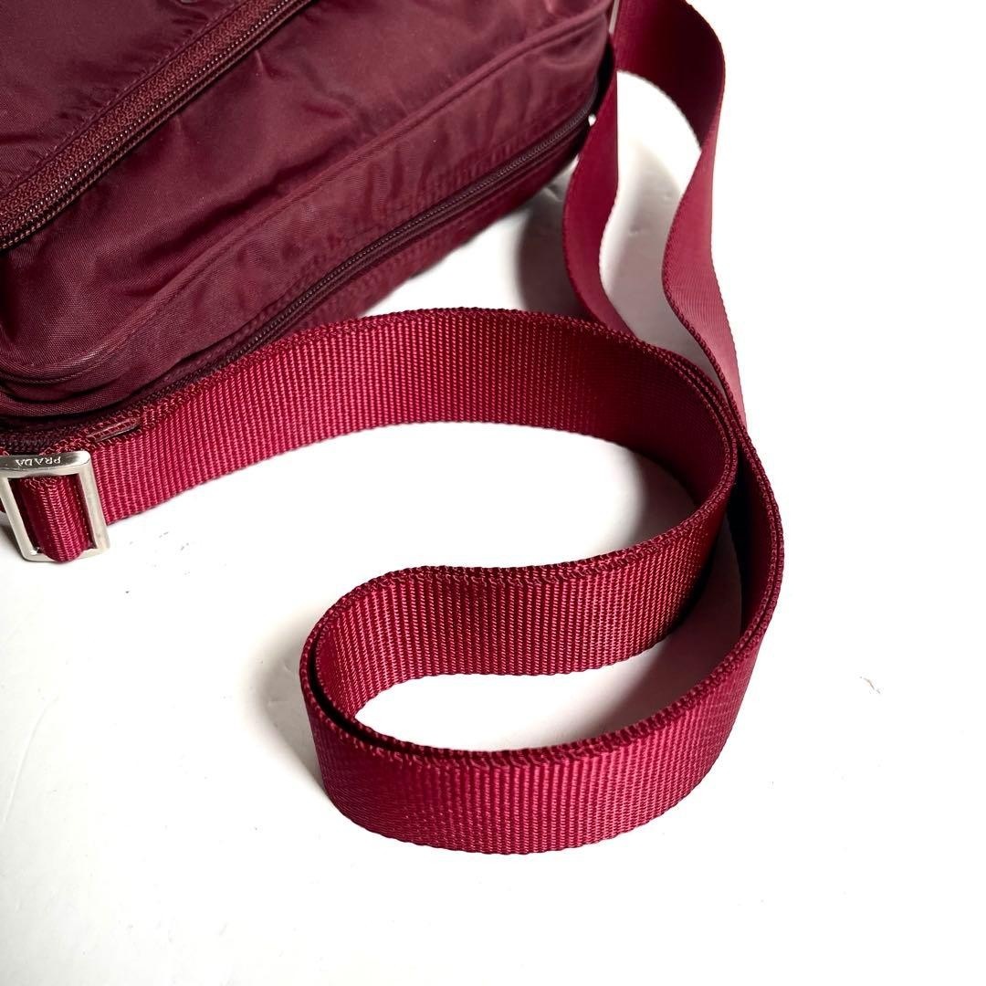 Prada Camera Bag Crossbody Red Used Authentic — image 8
