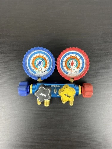 IMPERIAL 651-C Manifold Gauge Set, 4 Valves 3KU72