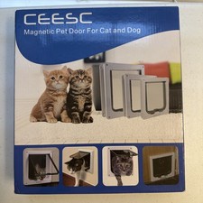 Ceesc Magnetic Pet Door For Cats  Dogs up to 25Lbs XL White NWT Weatherproof