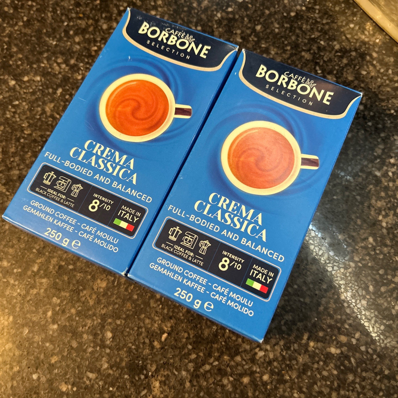 Borbone Ground Coffee B 250g ( 8 Oz) Crema Classica X 2 Bricks