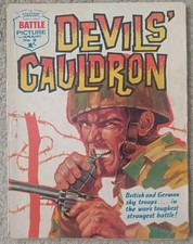 Original 1961 Battle Picture Library Vintage Comic: No 2 Devils Cauldron - VGC