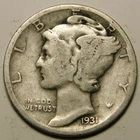 1931 D Mercury Dime 90% Silver G-VG   "Actual Coin Pictured- Not Cleaned"