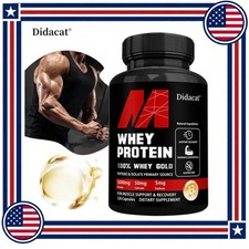 Whey Protein Capsules 5000mg Muscle Recovery Gluten Free Non-GMO Supplement