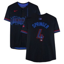 AUTOGRAPHED FANATICS GEORGE SPRINGER TORONTO BLUE JAYS NIKE CITY CONNECT JERSEY