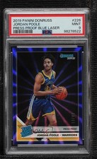 2019 Donruss Rated Rookie Press Proof Blue Laser 13/49 Jordan Poole PSA 9 0bc1