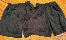 A4 black athletic gym shorts bundle of 2 size youth small