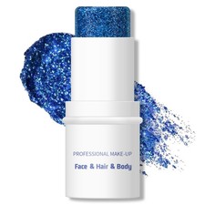 Chunky Body Glitter Stick for Face, Hair, Waterproof Multiuse Makeup Gel, Blue