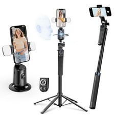 Auto Face Tracking Selfie Stick Tripod for iPhone with Light,360  Rotation th...