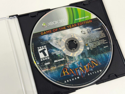 Batman: Arkham Asylum Game of the Year Edition (Xbox 360) Tested/Works