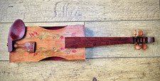 Unique Hand crafted Cigar Box style fiddle, incomplete project. Needs finishing.