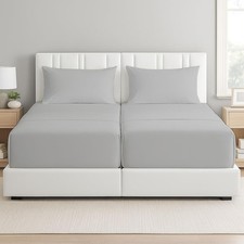 Split California King Sheet Sets for Adjustable Beds,Sheets for Adjustable