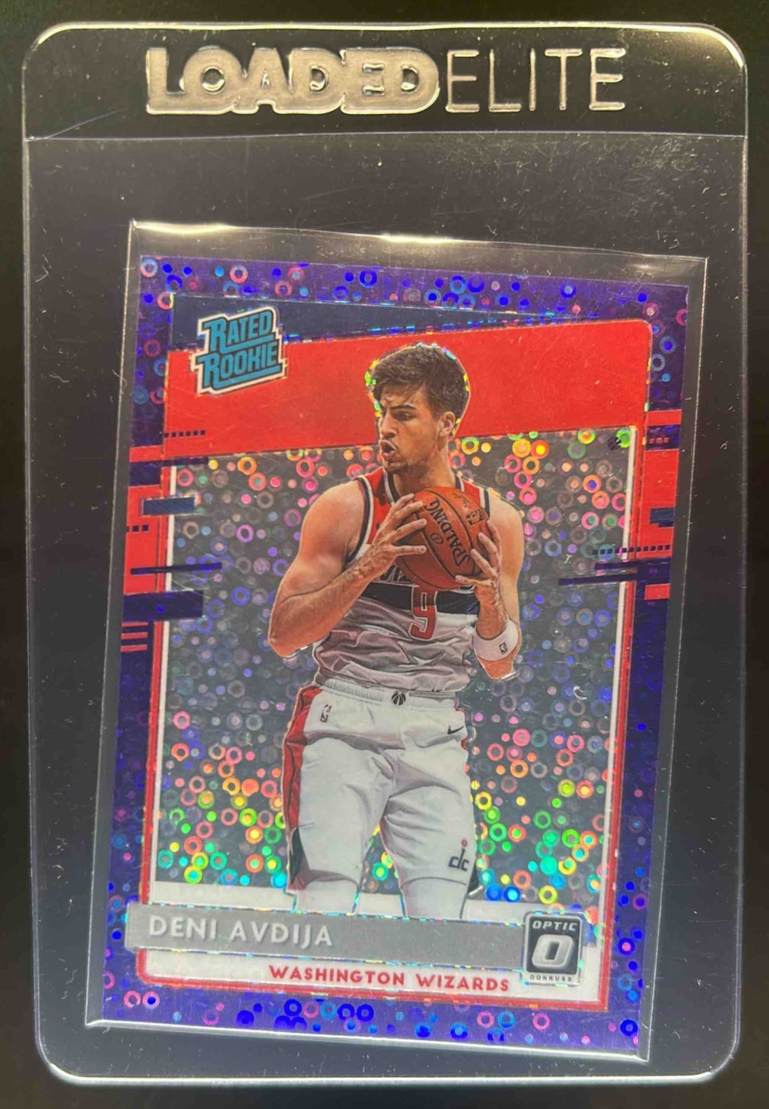 2020-21 Donruss Optic Deni Avdija Fast Break Purple RC #69/95 Wizards