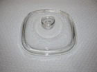 PYREX Corning Ware Square Clear Glass Replacement Sun Burst Lid (only) A-9-C Vtg
