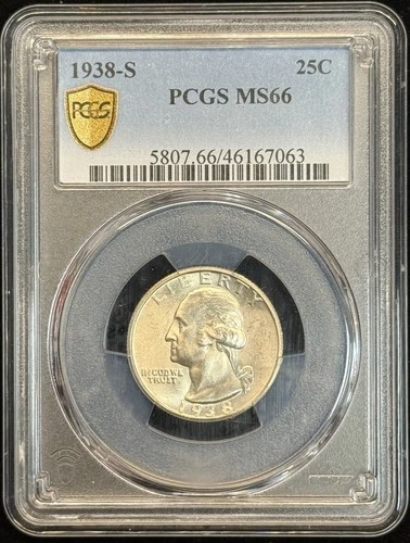 1938-S Washington Quarter, MS66, PCGS. (12042)