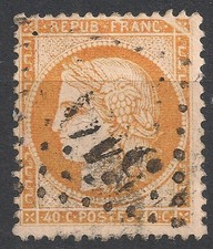 CERES N°38h - coin supérieur droit fendu (case 8), variété, TB, rare