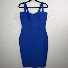 Unbranded Bandage Dress Blue Strap Bodycon Mini XL Formal Bodycon