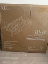 X Rocker Ava Upholstered TV Bed Frame with Underbed Lighting Single Grey