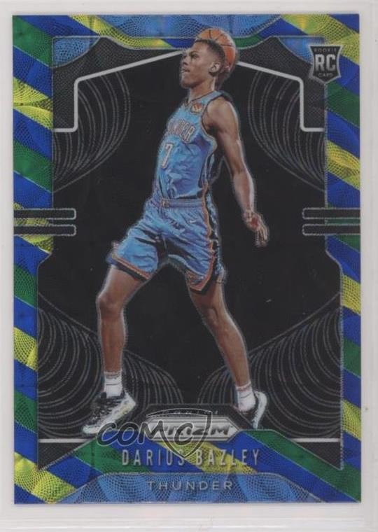 2019 Panini Prizm Choice Blue Yellow & Green Darius Bazley #289 Rookie RC 09j5