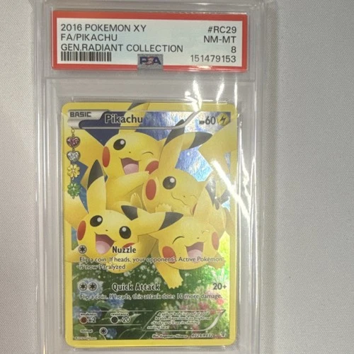 Pikachu Pokémon TCG Generations RC29/RC32 Full Art Ultra Rare Holo PSA 8