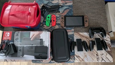Nintendo Switch V2 HALL-EFFECT + 2. Paar Joycons | 256GB Micro SD | Pico Modchip