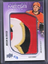 2024-25 Upper Deck Premier Mason McTavish Mega Patch Sleeve Number /8 Ducks