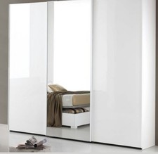 armadio  3 Ante Scorrevoli Camera Da Letto Con Specchio E Cassettiera
