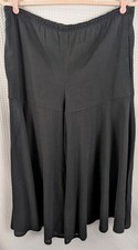 Vintage 70's Culotte Gaucho Pants 100 Cotton Black US Size 8 UK Size 10 England