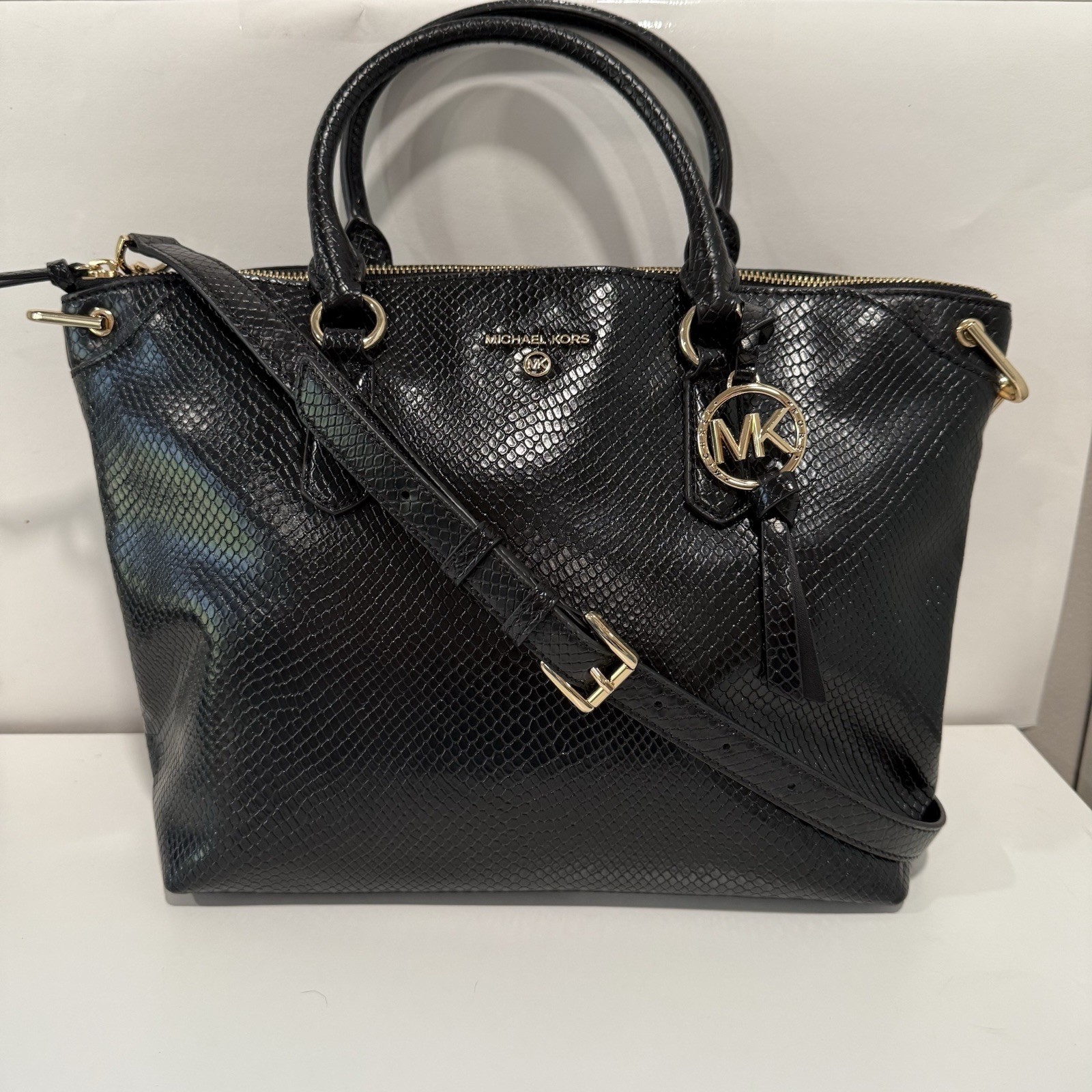 Michael Kors Elson Python Embossed Large Converti… - image 1