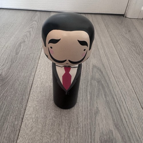 Lucie Kaas Sketch Inc. Kokeshi Doll 14.5cm - Salvador Dali