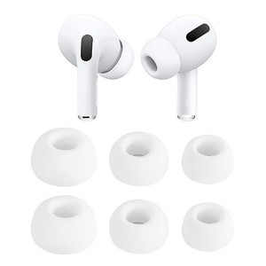 3 Pairs Replacement Earbuds for Airpods Pro with Noise Reduction Hole White 