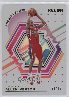 2023-24 Panini Recon Rookie Review Purple 53/75 Allen Iverson #14 HOF 06or