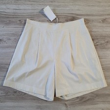 HUGO BOSS women's Size US 10 UK 14 Tafy Shorts Pleated Culotte Perforated Beige
