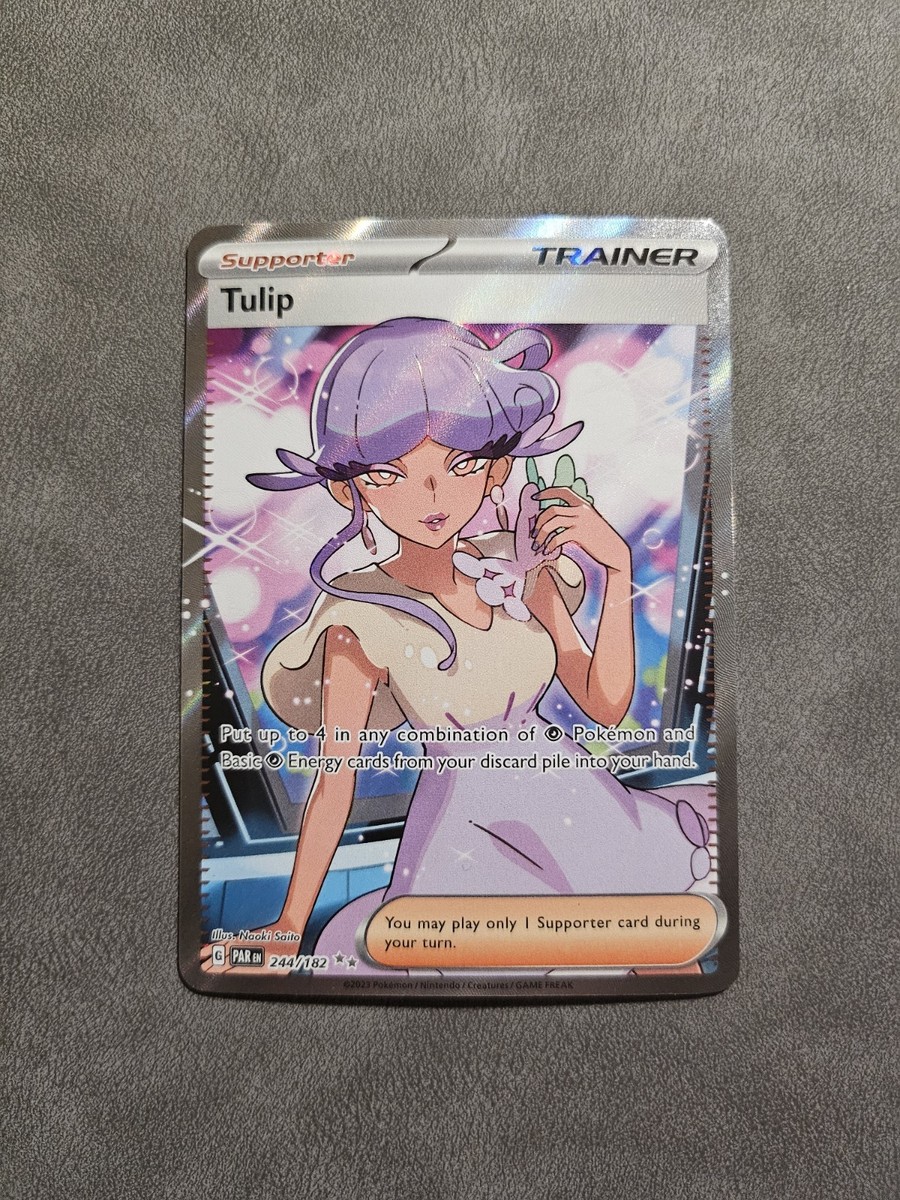 Pokmon TCG Tulip 244/182 Ultra Rare Full Art Trainer - SV: Paradox Rift -  NM | eBay