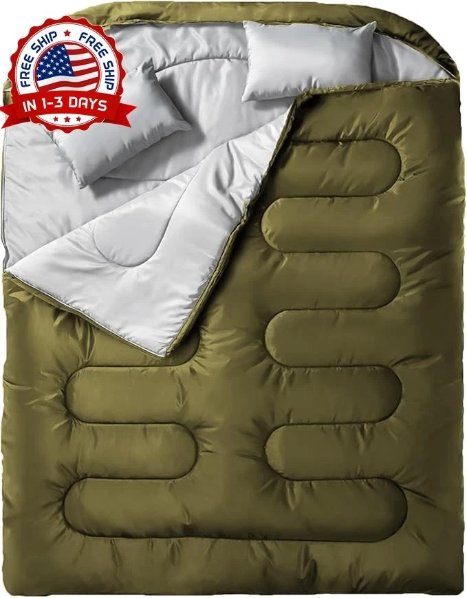 Cold Weather Sleeping Bag f 0 Degree 2 Person Two Double For Adults Backpack NEW