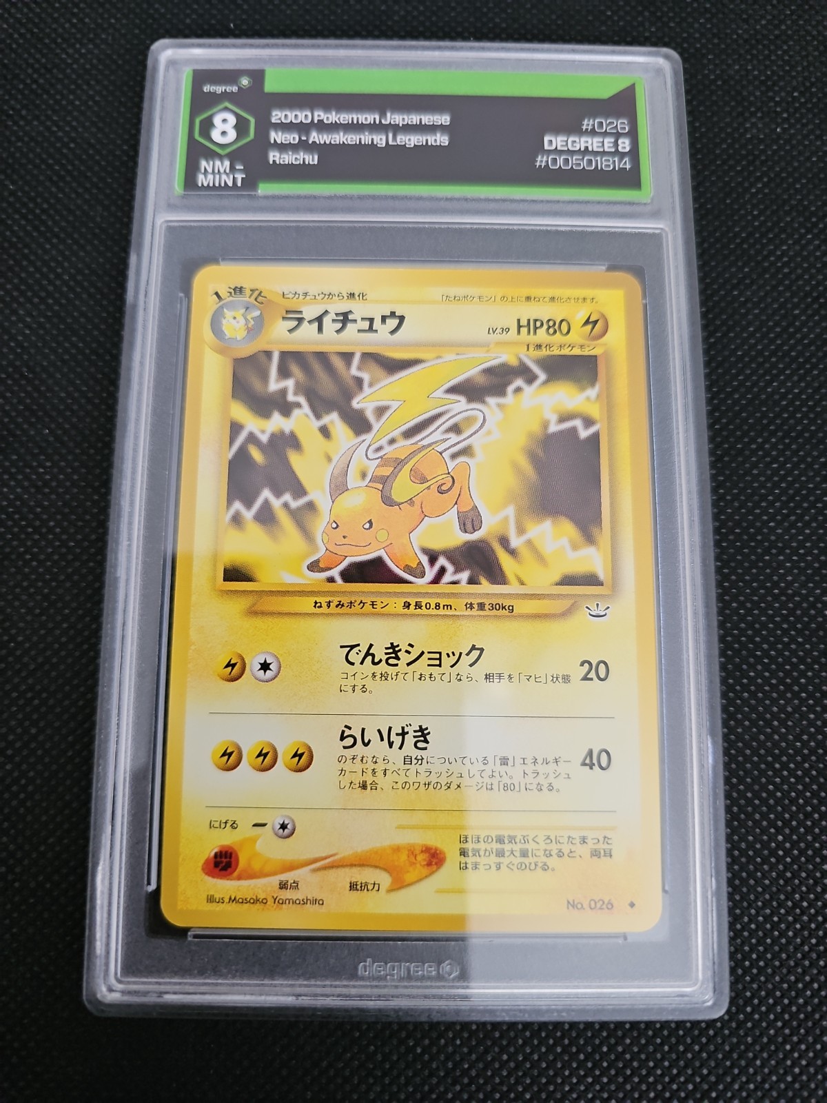 Raichu Awakening Legends Regular (Japanese). Degree 8