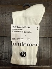 Lululemon Daily Essential Crew Length Socks Size S 1 Pair NEW FAST SHIPPING