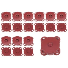 10 Sets Magnetic Snap 18mm Metal Fasteners for Clothing Purse Red