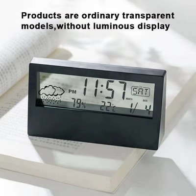 Digital Thermometer Hygrometer Clock Indoor Temperature Humidity Meter Alarm
