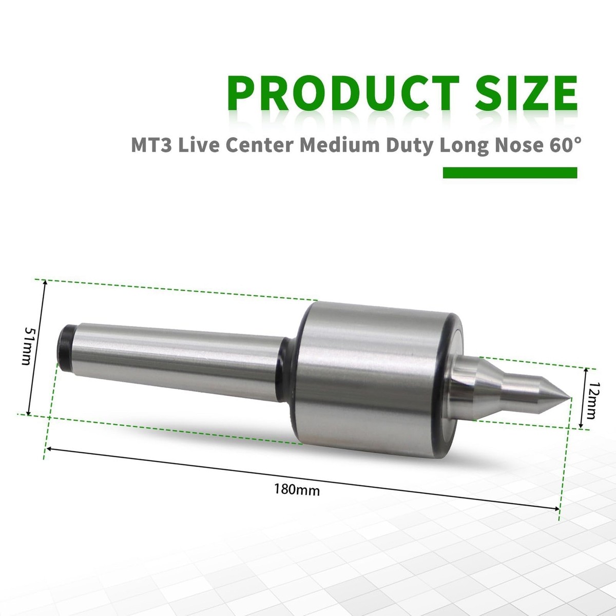 MT3 60 Degree CNC Revolving Live Center High Accuracy 0.0002 Inch