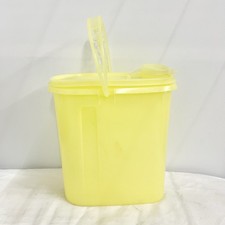 Vintage Tupperware Yellow Juice Quart Container Lid Handle 587-10 USA Made MCM