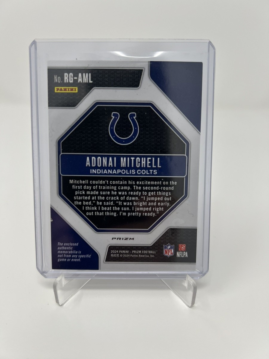 2024 Panini Prizm NFL Adonai Mitchell #RG-AML Rookie Gear Pink