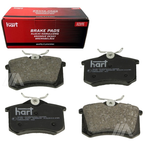 Kit 4 BremsbeläGe Hinten Hart FüR Peugeot 308 CC (4B_) 2.0 Hdi-image