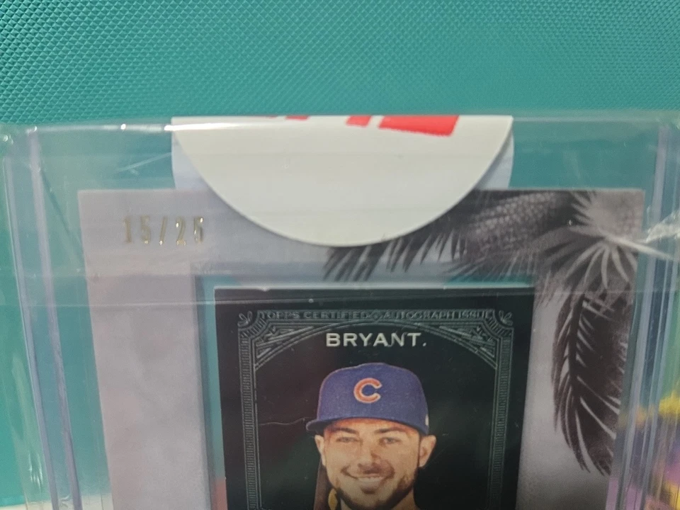 2018 Topps Allen Ginter X autograph auto silver black Kris Bryant 15/25 - Image 2 of 4