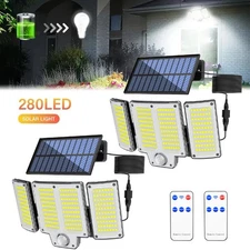 2X 280 LED Solar Street Light Motion Sensor Outdoor Garden Wall Security Lamp US