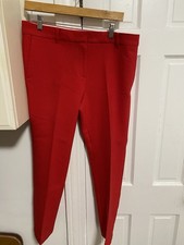 NEW NWOT ANN TAYLOR red Stretch Capri Pants Sz 8