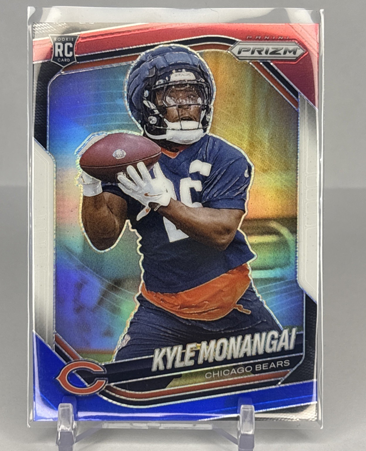 2025 Panini Prizm - Rookies Kyle Monangai #348 Red White & Blue Prizm (RC)
