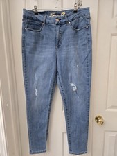 Seven 7 women's Jeans size 16 blue skinny high rise distressed